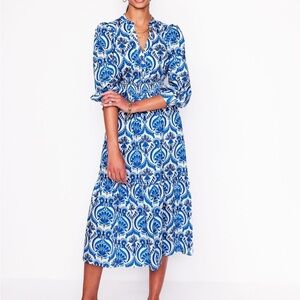 Boden Women’s Elena Tiered Cotton Midi Dress